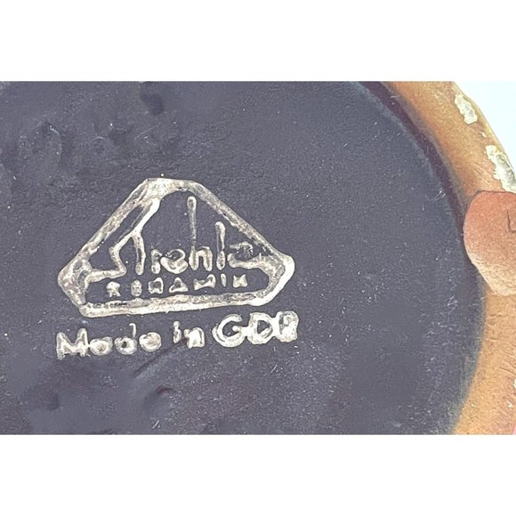 Vintage Strehla candle holder, GDR goblet, vintage pottery, East German pottery - Picture 9 of 9